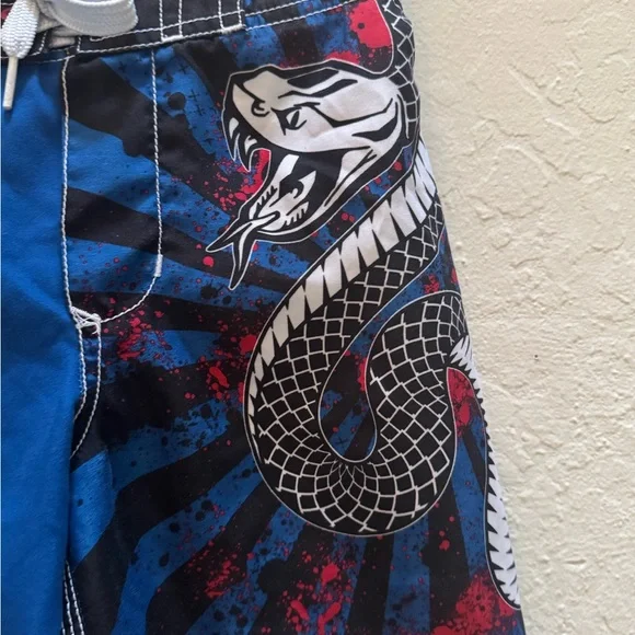 Blue and Black Boy’s Swim Shorts - Picture 3 of 6